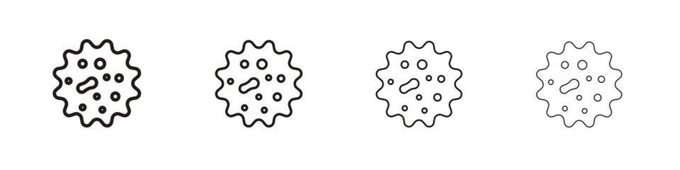 White blood cell icons. editable stroke icon collection.