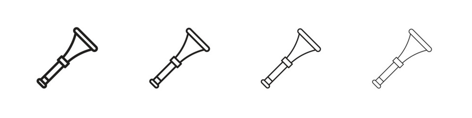 Vuvuzela icons. editable stroke icon collection.