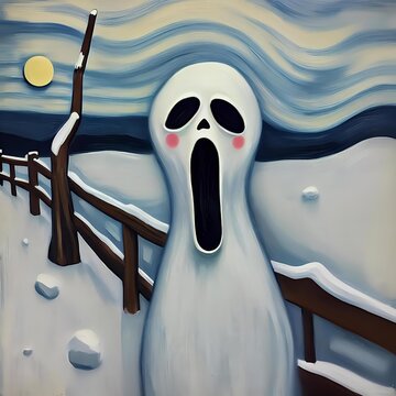 Mu&ntilde;eco de nieve congelado (cartoon).