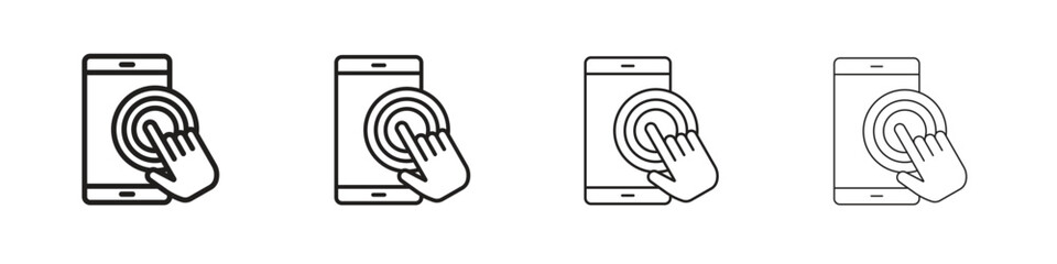 Self service icons. editable stroke icon collection.