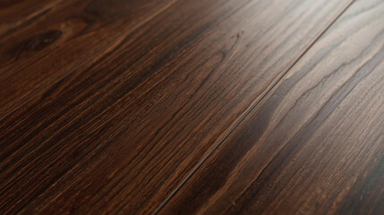 Rich brown wooden floor with visible grain texture, creating warm and inviting atmosphere