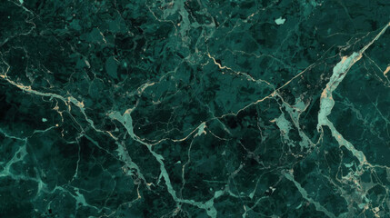Dark green marble texture with intricate veining creates luxurious and elegant appearance