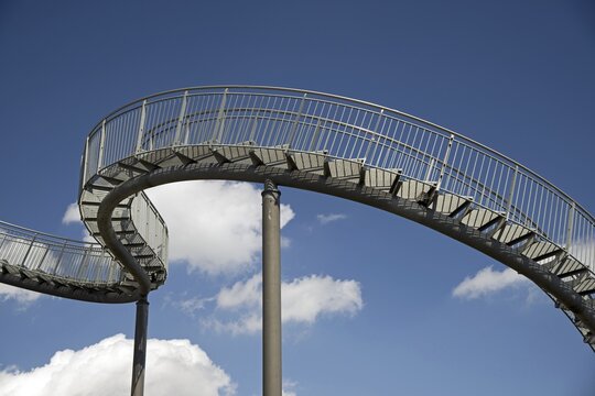 Landmark Tiger & Turtle - Magic Mountain by Heike Mutter and Ulrich Genth, walk-in sculpture in the form of a rollercoaster, on the Heinrich-Hildebrand-H&ouml;he spoil tip, Angerpark, Duisburg, North Rhine-Westphalia, Germany