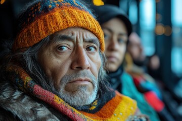 Individuals anxiously waiting at a deportation center