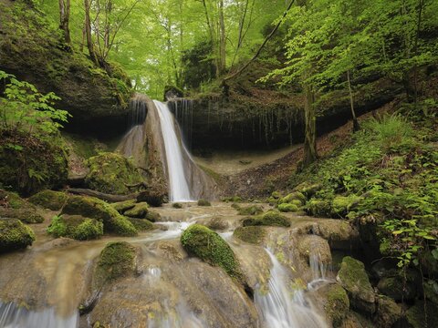 Schwarzenbach Waterfall, Baar, Canton Zug, Switzerland