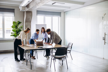 Business group working together at the office