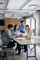 Business group working together at the office