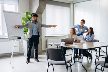Business group working together at the office