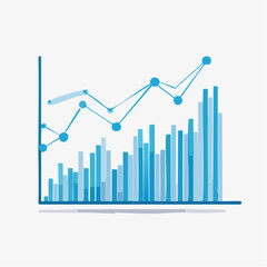 Visual representation of business data and growth trends depicted through charts and graphs