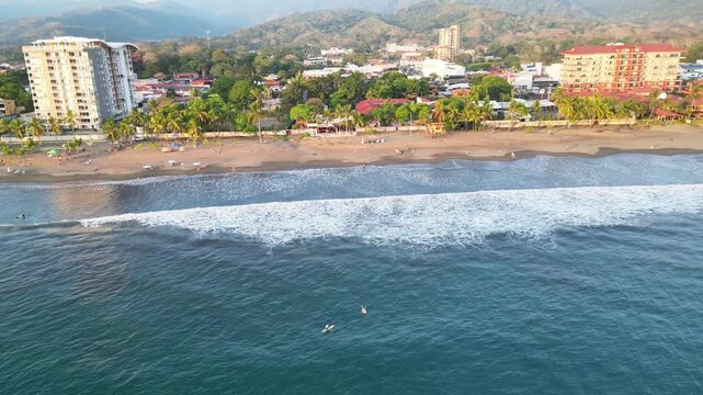 Jaco Beach, Costa Rica &ndash; Aerial Drone View of Vibrant Coastline
