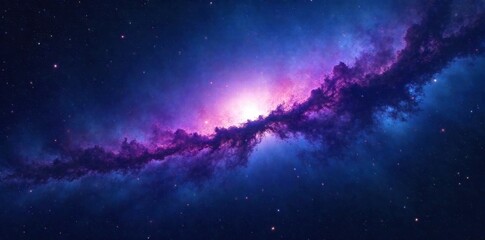 Ethereal Nebula Swirls A vast, ethereal nebula with swirling clouds of vibrant electric blue and deep violet gas. Stardust glitters throughout the cosmic expanse. Abstract, no objects or figures. High