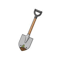 shovel isolated on white background