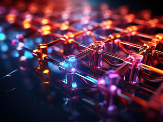 Digital representation of blockchain with networked chain links