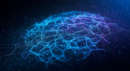 Artificial intelligence brain hologram with neural network nodes