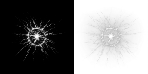 Electric energy burst illustration with dynamic lightning effects on contrasting backgrounds, showcasing vibrant energy and visual impact for creative projects and designs