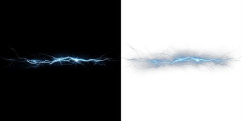 Electric blue lightning bolt overlay on contrasting backgrounds, showcasing dynamic energy and vibrant visual effects for creative design projects and digital artwork enhancement