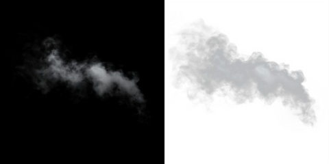 Smoke overlay illustration with soft, wispy textures on contrasting black and white backgrounds, ideal for creative design projects and visual storytelling applications