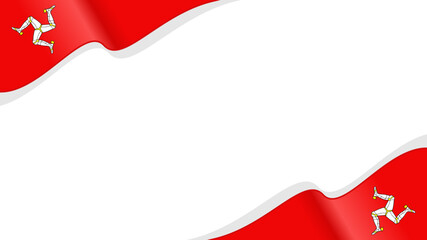 isle of man flag symbol wave frame
