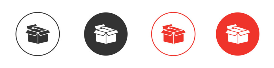 Unpacking icon. pictogram sign for Ui UX