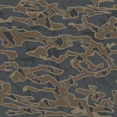 Vector seamless camo tree bark tiger army fatigue pattern design