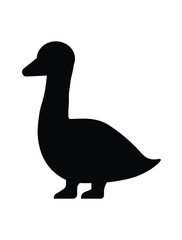 Silhouette of a Quirky Cartoon Dinosaur on a White Background