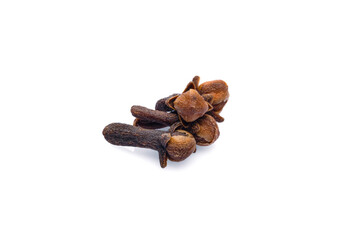 Dry cloves  spice  isolated on white background. 