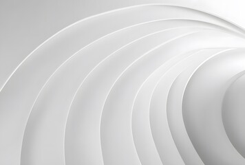 Fototapeta premium Minimal White Abstract Flowing Curves Background for Modern Design and Branding 