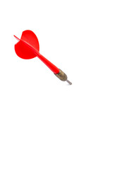 Red dart arrow on white background	
