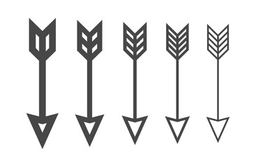 Arrow icon. Attribute of an archer or hunter. Symbol of shooting, weapons, or war. A projectile for throwing or shooting at a distant target. A weapon for hunting. Raster icon.