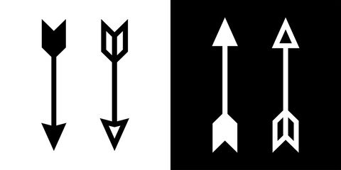 Arrow icon. Attribute of an archer or hunter. Symbol of shooting, weapons, or war. A projectile for throwing or shooting at a distant target. A weapon for hunting. Raster icon.