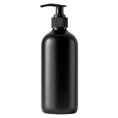 Elegant matte black pump dispenser bottle for modern skincare and bath products