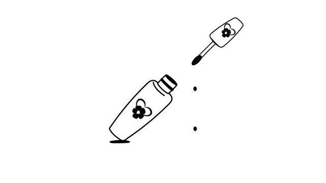 animated icon of a lip gloss bottle, perfect for makeup visuals.