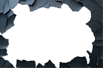 Broken wall fragment with transparent background graphic resource