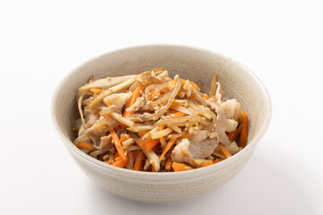 きんぴらごぼう　豚肉入り