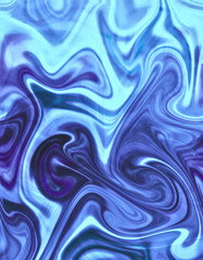 Obraz premium Blue and black liquid abstract background with deep gradient glow