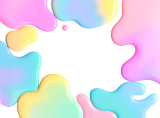 Pastel Color Liquid Splash Abstract Background
