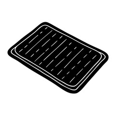 Soft Bath Mat Vector | Modern Bathroom Floor Mat Illustration for Home Decor Design