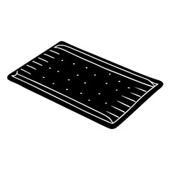 Soft Bath Mat Vector | Modern Bathroom Floor Mat Illustration for Home Decor Design
