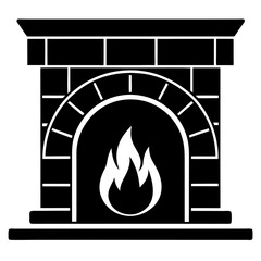 Cozy Fireplace Vector Illustration | Warm Home Interior Graphic Design