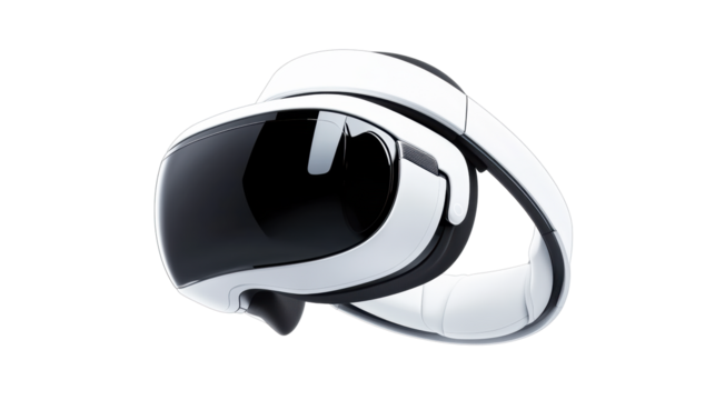 VR headset on transparent background