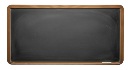Empty chalkboard for message isolated PNG with Transparent Background