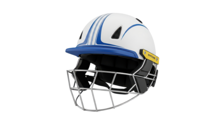 Cricket helmet protection gear for sport isolated PNG with Transparent Background