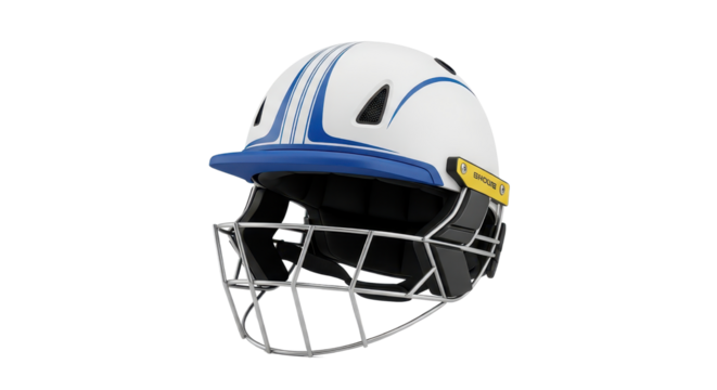 Cricket helmet protection gear for sport isolated PNG with Transparent Background