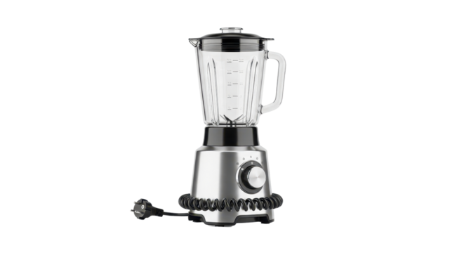 Blender kitchen appliance for smoothie preparation isolated PNG with Transparent Background