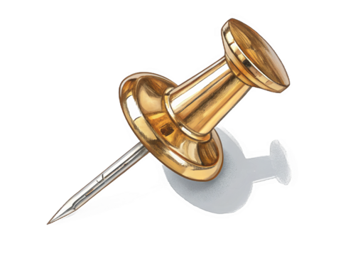 pin on a isolated transparent background	