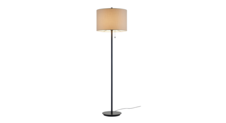 Floor lamp with lampshade for home decor isolated PNG with Transparent Background