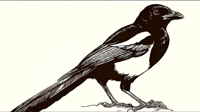 Magpie illustration