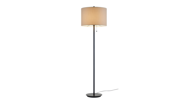 Floor lamp with lampshade for home decor isolated PNG with Transparent Background