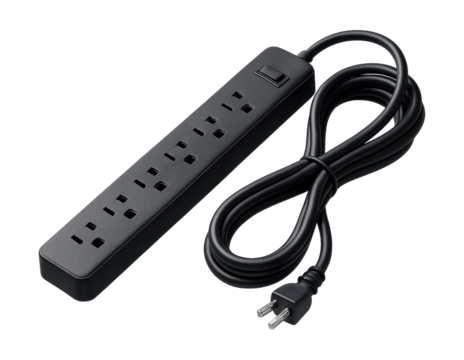 Long-cord surge protector for flexible placement in spacious living areas.