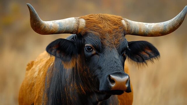 Majestic Gaur - A Close-Up Portrait of the Indian Bison in the Wild.
